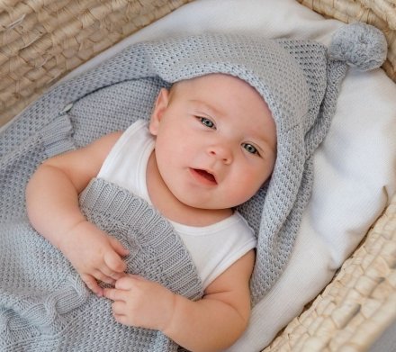 Плетений конверт Ice Grey lullalove-6616 Плетений конверт Ice Grey lullalove-6616