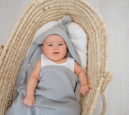 Плетений конверт Ice Grey lullalove-6616 Плетений конверт Ice Grey lullalove-6616