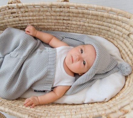 Плетений конверт Ice Grey lullalove-6616 Плетений конверт Ice Grey lullalove-6616