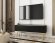 Тумба під телевізор Perfect Home Оро / Oro 2-дверна з золотими ніжками RTV135 MDF Чорний (PFH-091332)