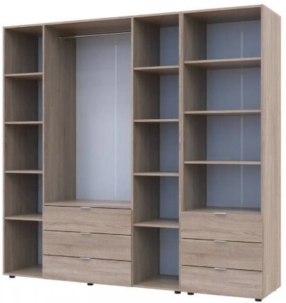 Шафа для одягу Doros Гелар Дуб сонома 4ДСП з пеналом 215х49.5х203.4 (DRS-011929)