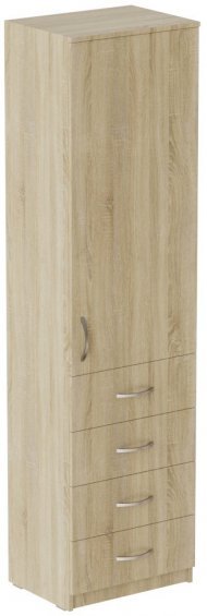Пенал Анжело Ferrum-decor на 3 полиці з дверима та 4 ящиками 1900x500x380 ДСП Дуб Сонома 16 мм (FRD-104968) Пенал Анжело Ferrum-decor на 3 полиці з дверима та 4 ящиками 1900x500x380 ДСП Дуб Сонома 16 мм (FRD-104968)
