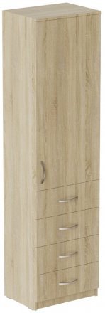 Пенал Анжело Ferrum-decor на 3 полиці з дверима та 4 ящиками 1900x500x380 ДСП Дуб Сонома 16 мм (FRD-104968) Пенал Анжело Ferrum-decor на 3 полиці з дверима та 4 ящиками 1900x500x380 ДСП Дуб Сонома 16 мм (FRD-104968)