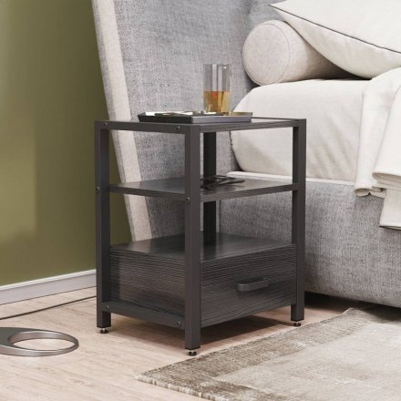 Тумба універсальна Ferrum-decor Вів'єн 1/1 50x41x40 чорний ДСП Сосна Кембра 16мм (FRD-104144) Тумба універсальна Ferrum-decor Вів'єн 1/1 50x41x40 чорний ДСП Сосна Кембра 16мм (FRD-104144)
