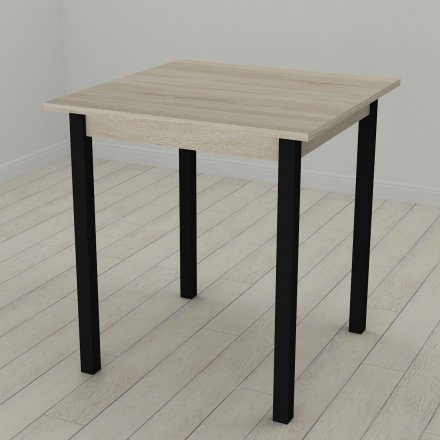 Стіл кухонний Ferrum-decor Дієго 75x80x80 Чорний ДСП Сонома 16мм (FRD-106309)