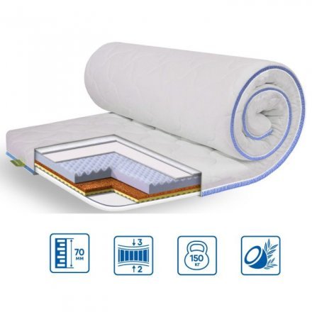 Матрац топпер Memory Cocos Massage 120х220х7 см