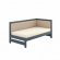 Односпальне дерев'яне ліжко Mebigrand Ліза М6 (права спинка) Сіро-синій (S7010R90B)/Аляска 23 (Бежевий) 80x160 см MBG-25714