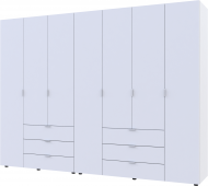 Комплект шаф для одягу Doros Гелар (2 шт.) 271,2х49,5х203,4 см Білий (DRS-011172) Комплект шаф для одягу Doros Гелар (2 шт.) 271,2х49,5х203,4 см Білий (DRS-011172)