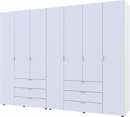 Комплект шаф для одягу Doros Гелар (2 шт.) 271,2х49,5х203,4 см Білий (DRS-011172)