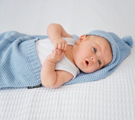 Плетений конверт Baby Blue lullalove-6609