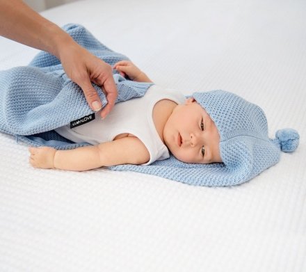 Плетений конверт Baby Blue lullalove-6609