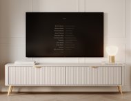 Тумба під телевізор Perfect Home Ланте / Lante 2-дверна з золотими ніжками 2D/163 Беж (PFH-091118) Тумба під телевізор Perfect Home Ланте / Lante 2-дверна з золотими ніжками 2D/163 Беж (PFH-091118)