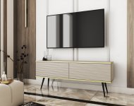 Тумба під телевізор Perfect Home Оро / Oro 2-дверна з чорними ніжками RTV135 MDF Бежевий (PFH-091335) Тумба під телевізор Perfect Home Оро / Oro 2-дверна з чорними ніжками RTV135 MDF Бежевий (PFH-091335)