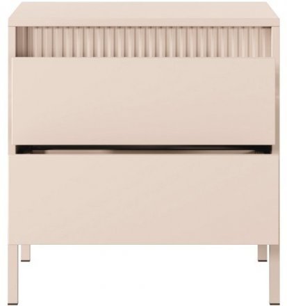 Тумба приліжкова Perfect Home Сенсо / Senso 2S/53 з 2 шухлядами Беж (PFH-092035)