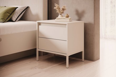 Тумба приліжкова Perfect Home Сенсо / Senso 2S/53 з 2 шухлядами Беж (PFH-092035)