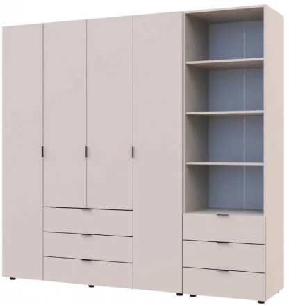 Шафа для одягу Doros Гелар Кашемір 4ДСП з пеналом 215х49.5х203.4 (DRS-011930)