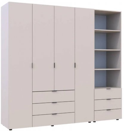 Шафа для одягу Doros Гелар Кашемір 4ДСП з пеналом 215х49.5х203.4 (DRS-011930)