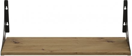 Полиця настінна Ferrum-decor Ханді 2 240x500x240 метал Чорний ДСП Дуб Артизан 16 мм (FRD-102559)