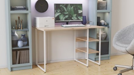 Комп'ютерний стіл Ferrum-decor Гаррі 75x140x60 чорний ДСП Сосна Кембра 16мм (FRD-103545)