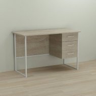 Письмовий стіл Ferrum-decor Гаррі 75x120x60 білий ДСП Дуб Сонома 16мм (FRD-104051)