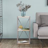 Етажерка 3/34 Ferrum-decor Серії Конект 73x34x28 сірий ДСП Дуб Сан-Марино 16мм (FRD-104302)