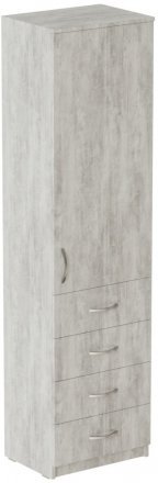 Пенал Анжело Ferrum-decor на 3 полиці з дверима та 4 ящиками 1900x500x380 ДСП Бетон 16 мм (FRD-104970) Пенал Анжело Ferrum-decor на 3 полиці з дверима та 4 ящиками 1900x500x380 ДСП Бетон 16 мм (FRD-104970)