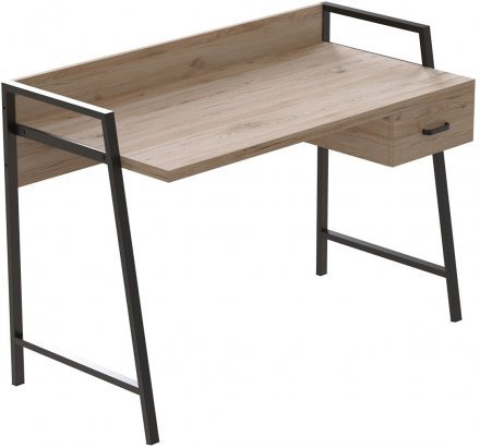 Письмовий стіл Ferrum-decor Комфорт 750x1200x600 Чорний метал ДСП Дуб Сан-Марино 32 мм (FRD-103444)