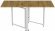 Стіл-книга трансформер Оріон 2 Ferrum-decor 750x1520x730 Білий метал ДСП Дуб Артизан 16 мм (FRD-104595)