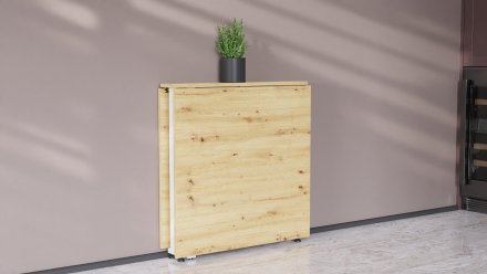 Стіл-книга трансформер Оріон 2 Ferrum-decor 750x1520x730 Білий метал ДСП Дуб Артизан 16 мм (FRD-104595)
