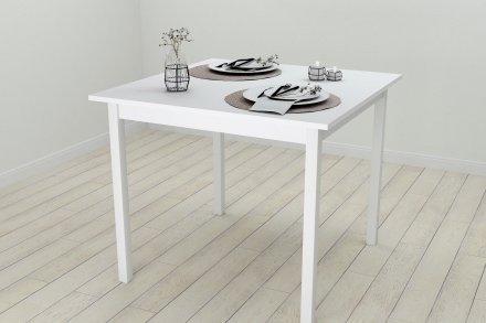 Стіл кухонний Ferrum-decor Дієго 75x90x90 Білий ДСП Біле 16мм (FRD-106311)