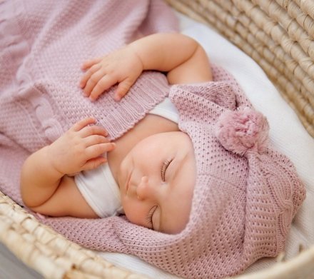 Плетений конверт Powder Pink lullalove-6593