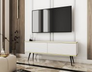 Тумба під телевізор Perfect Home Оро / Oro 2-дверна з чорними ніжками RTV135 MDF Білий (PFH-091333) Тумба під телевізор Perfect Home Оро / Oro 2-дверна з чорними ніжками RTV135 MDF Білий (PFH-091333)