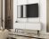 Тумба під телевізор Perfect Home Оро / Oro 2-дверна з чорними ніжками RTV135 MDF Білий (PFH-091333)