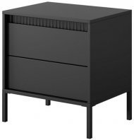 Тумба приліжкова Perfect Home Сенсо / Senso 2S/53 з 2 шухлядами Чорний (PFH-092036)