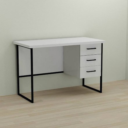 Письмовий стіл Ferrum-decor Гаррі 76x140x60 чорний ДСП Біле 32мм (FRD-103546) Письмовий стіл Ferrum-decor Гаррі 76x140x60 чорний ДСП Біле 32мм (FRD-103546)
