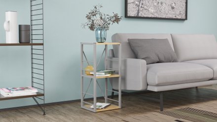 Етажерка 3/34 Ferrum-decor Серії Конект 73x34x28 сірий ДСП Дуб Артизан 16мм (FRD-104303) Етажерка 3/34 Ferrum-decor Серії Конект 73x34x28 сірий ДСП Дуб Артизан 16мм (FRD-104303)