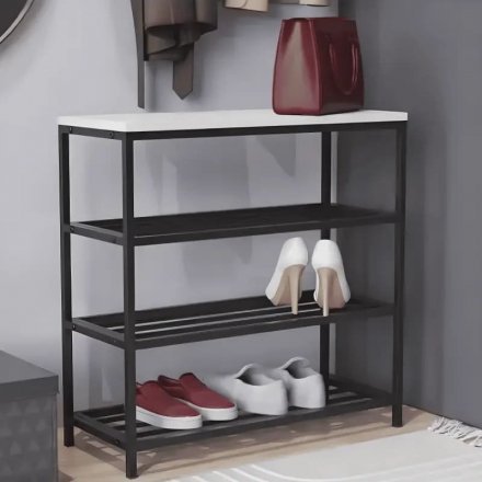 Полиця для взуття Слайм 3 Ferrum-decor 635x630x260 Чорний метал ДСП Біле 16 мм (FRD-105156) Полиця для взуття Слайм 3 Ferrum-decor 635x630x260 Чорний метал ДСП Біле 16 мм (FRD-105156)