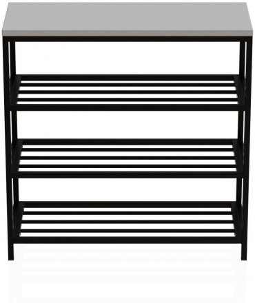Полиця для взуття Слайм 3 Ferrum-decor 635x630x260 Чорний метал ДСП Біле 16 мм (FRD-105156) Полиця для взуття Слайм 3 Ferrum-decor 635x630x260 Чорний метал ДСП Біле 16 мм (FRD-105156)