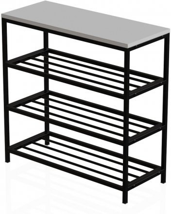 Полиця для взуття Слайм 3 Ferrum-decor 635x630x260 Чорний метал ДСП Біле 16 мм (FRD-105156) Полиця для взуття Слайм 3 Ferrum-decor 635x630x260 Чорний метал ДСП Біле 16 мм (FRD-105156)