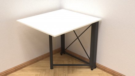 Стіл-книга трансформер Оріон 1 Ferrum-decor 750x810x730 Чорний метал ДСП Біле 16 мм (FRD-104597)