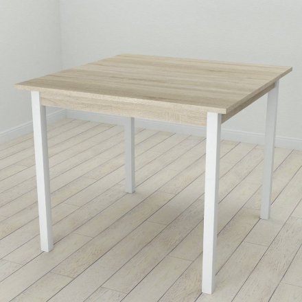 Стіл кухонний Ferrum-decor Дієго 75x90x90 Білий ДСП Сонома 16мм (FRD-106312)