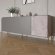 Комплект модульний для вітальні LION Грей 4 елементи з золотими металевими ніжками Дуб сонома/Дерево (LION-042881)