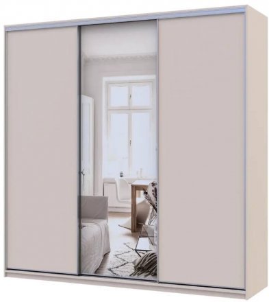 Шафа-купе Doros Сіті Лайт Кашемір 2 ДСП/1 зеркало 225х60х225 (80736383)