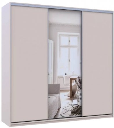 Шафа-купе Doros Сіті Лайт Кашемір 2 ДСП/1 зеркало 225х60х225 (80736383)