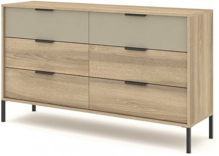 Комод Perfect Home Летто / Letto 6S/153 з 6 шухлядами Дуб терра темний/сірий кам'яний (PFH-092037) Комод Perfect Home Летто / Letto 6S/153 з 6 шухлядами Дуб терра темний/сірий кам'яний (PFH-092037)