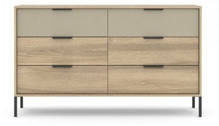 Комод Perfect Home Летто / Letto 6S/153 з 6 шухлядами Дуб терра темний/сірий кам'яний (PFH-092037) Комод Perfect Home Летто / Letto 6S/153 з 6 шухлядами Дуб терра темний/сірий кам'яний (PFH-092037)