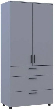Шафа для одягу Doros Торн Сірий 2 ДСП/3Ш (штанга) 90х51.6х200 (DRS-012025)