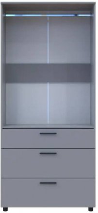 Шафа для одягу Doros Торн Сірий 2 ДСП/3Ш (штанга) 90х51.6х200 (DRS-012025)