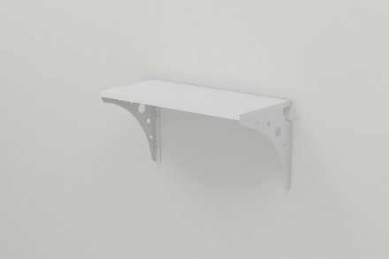 Полиця настінна Ferrum-decor Ханді 2 240x500x240 метал Білий ДСП Біле 16 мм (FRD-102561)