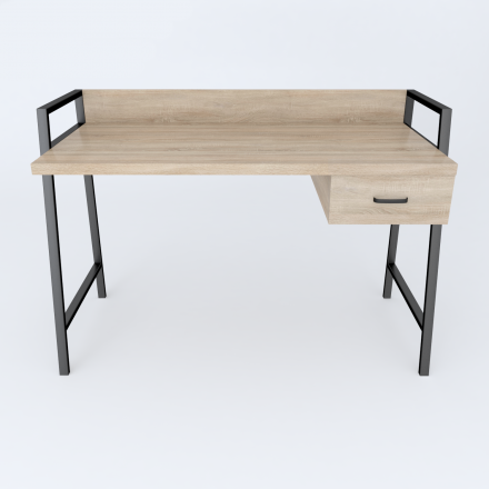 Письмовий стіл Ferrum-decor 750x1200x600 Чорний метал ДСП Дуб Сонома 32 мм (FRD-103446)